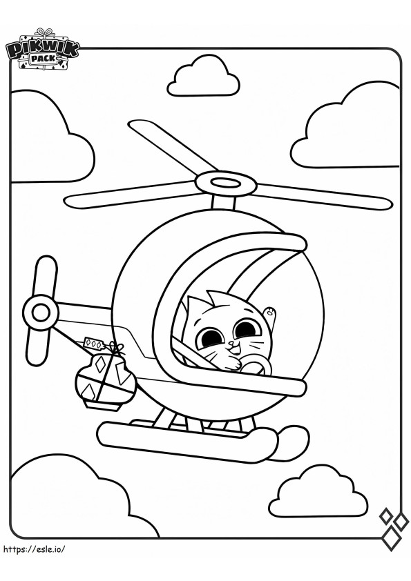 Hazel On Helicopter