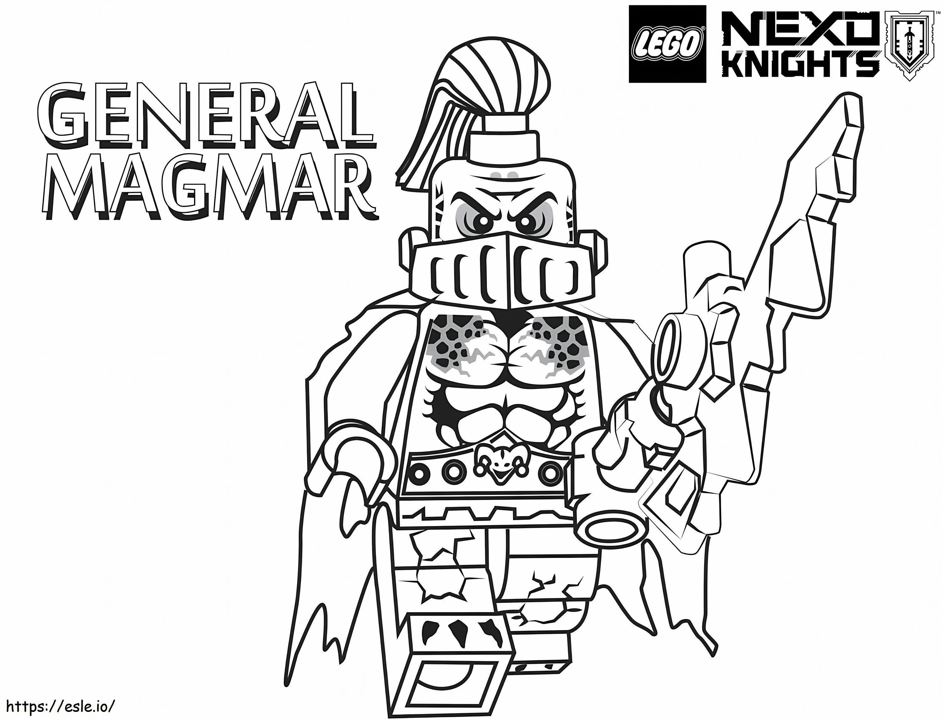 Terrível Cavaleiro General Magmar para colorir