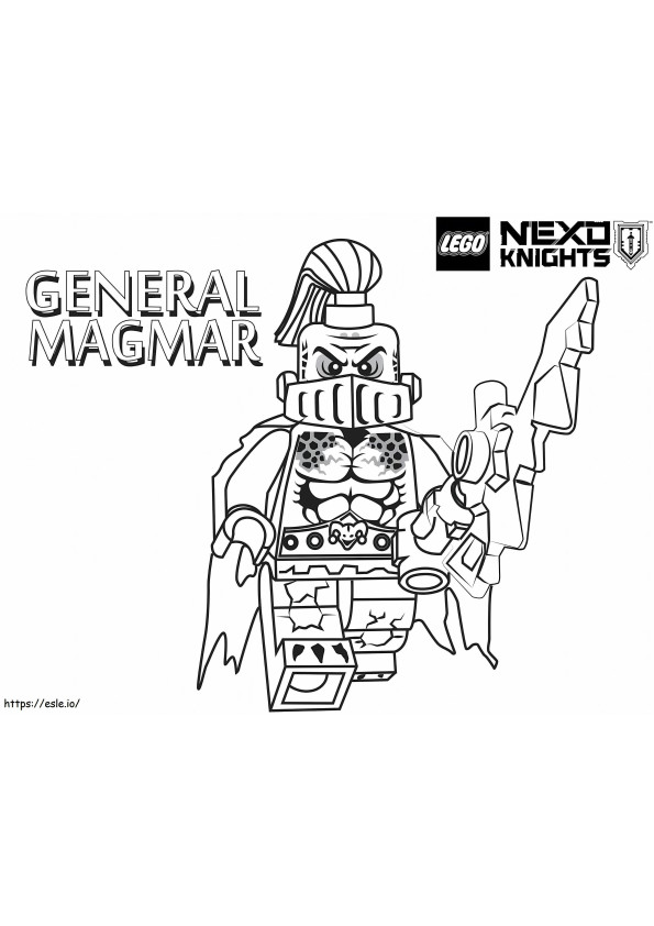 Angstaanjagende generaal Magmar Knight kleurplaat