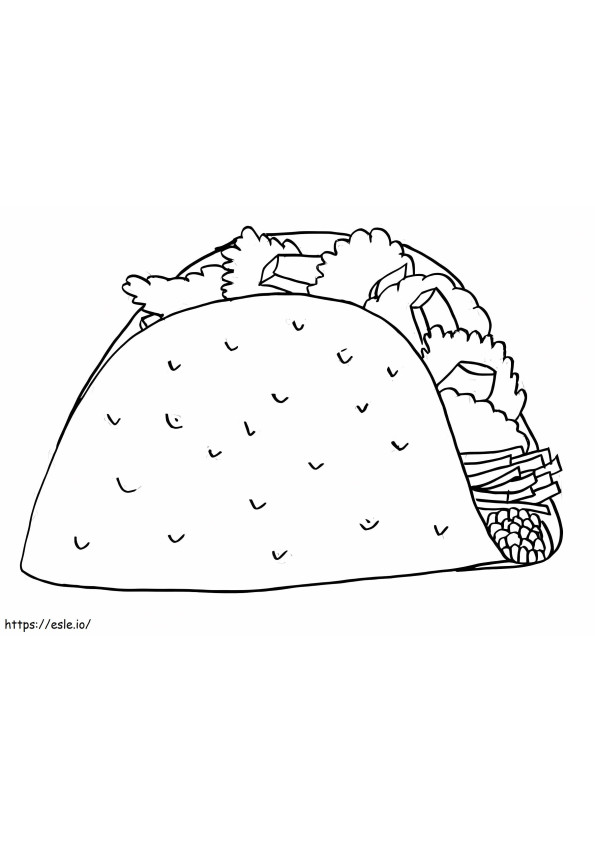 Mexican Food Taco coloring page