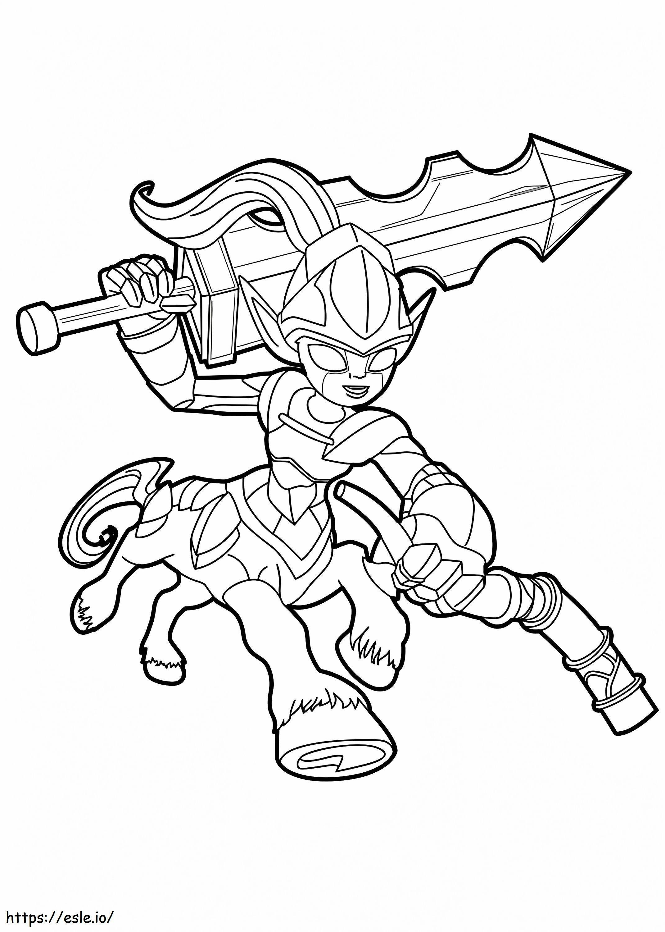 1536311685 Yegua Caballero A4 para colorear