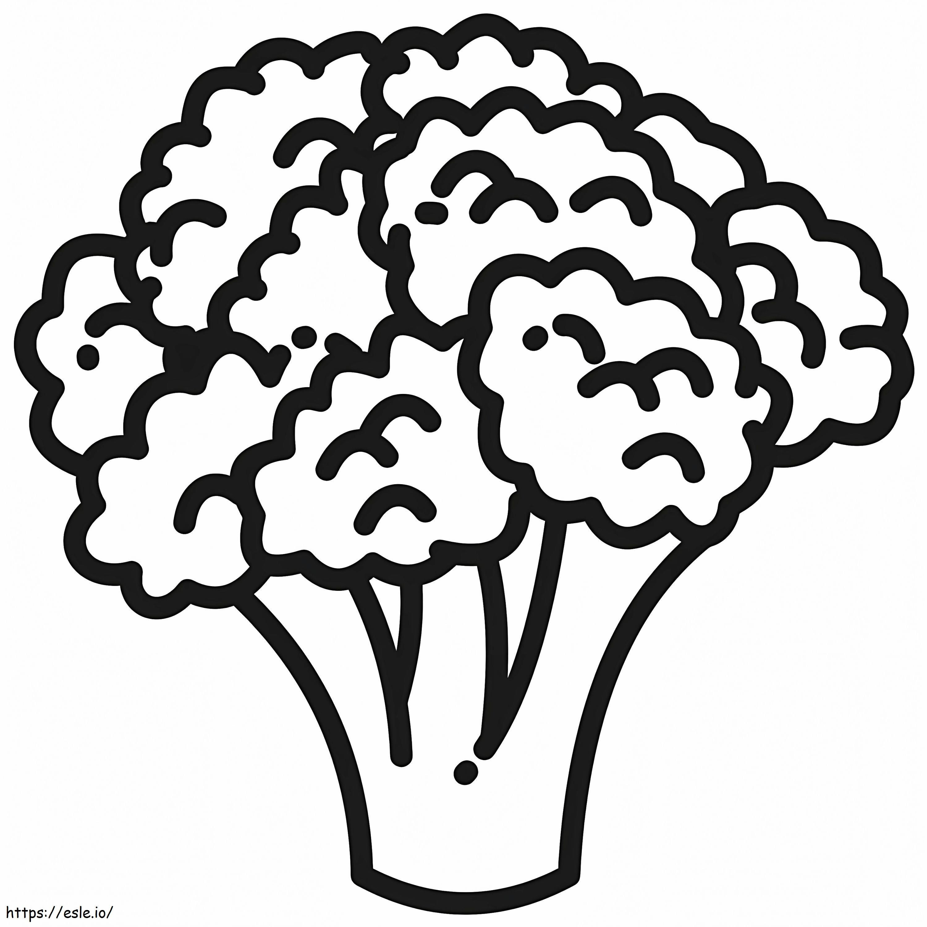 Easy Cauliflower coloring page