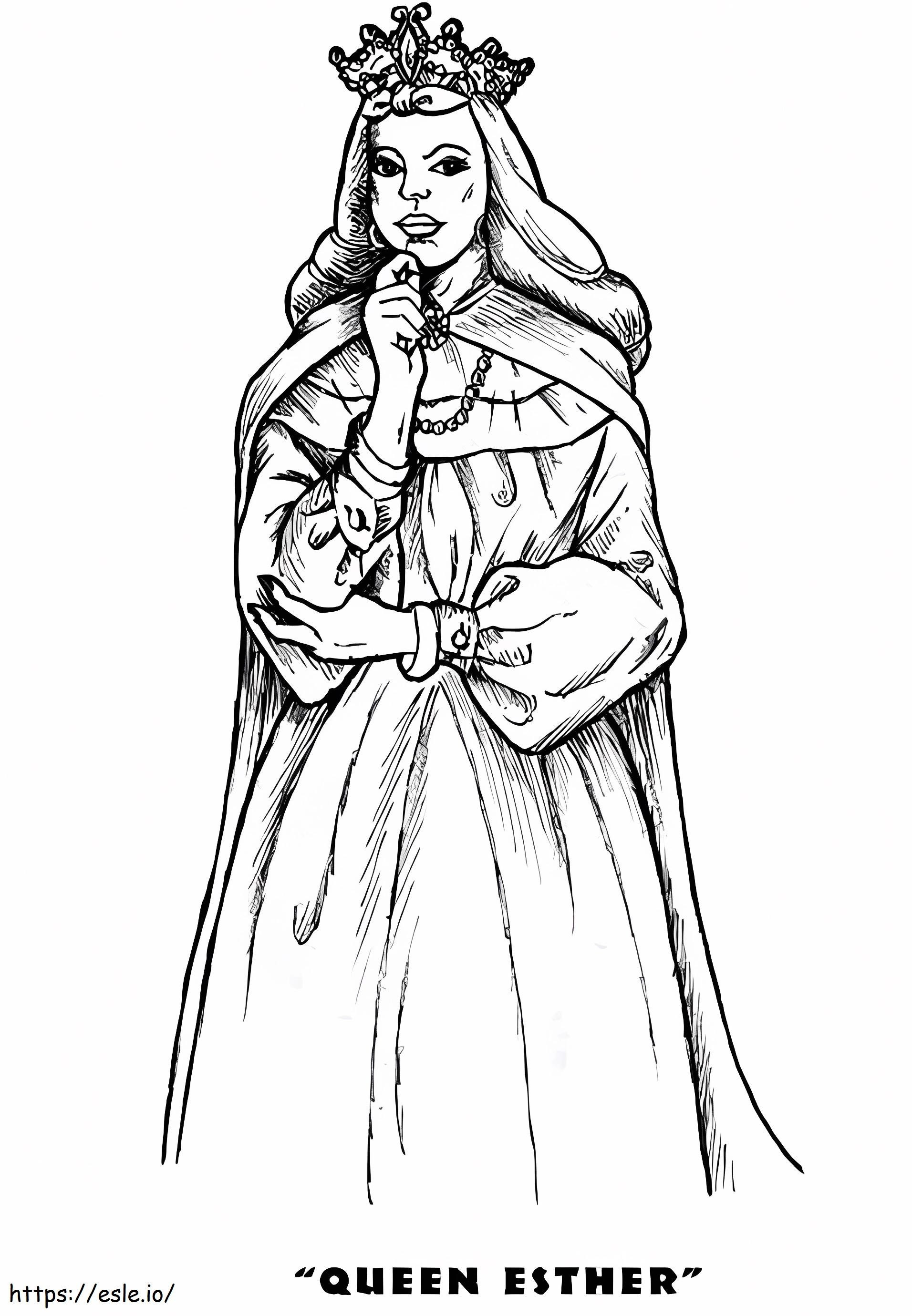 Queen Esther 1 coloring page