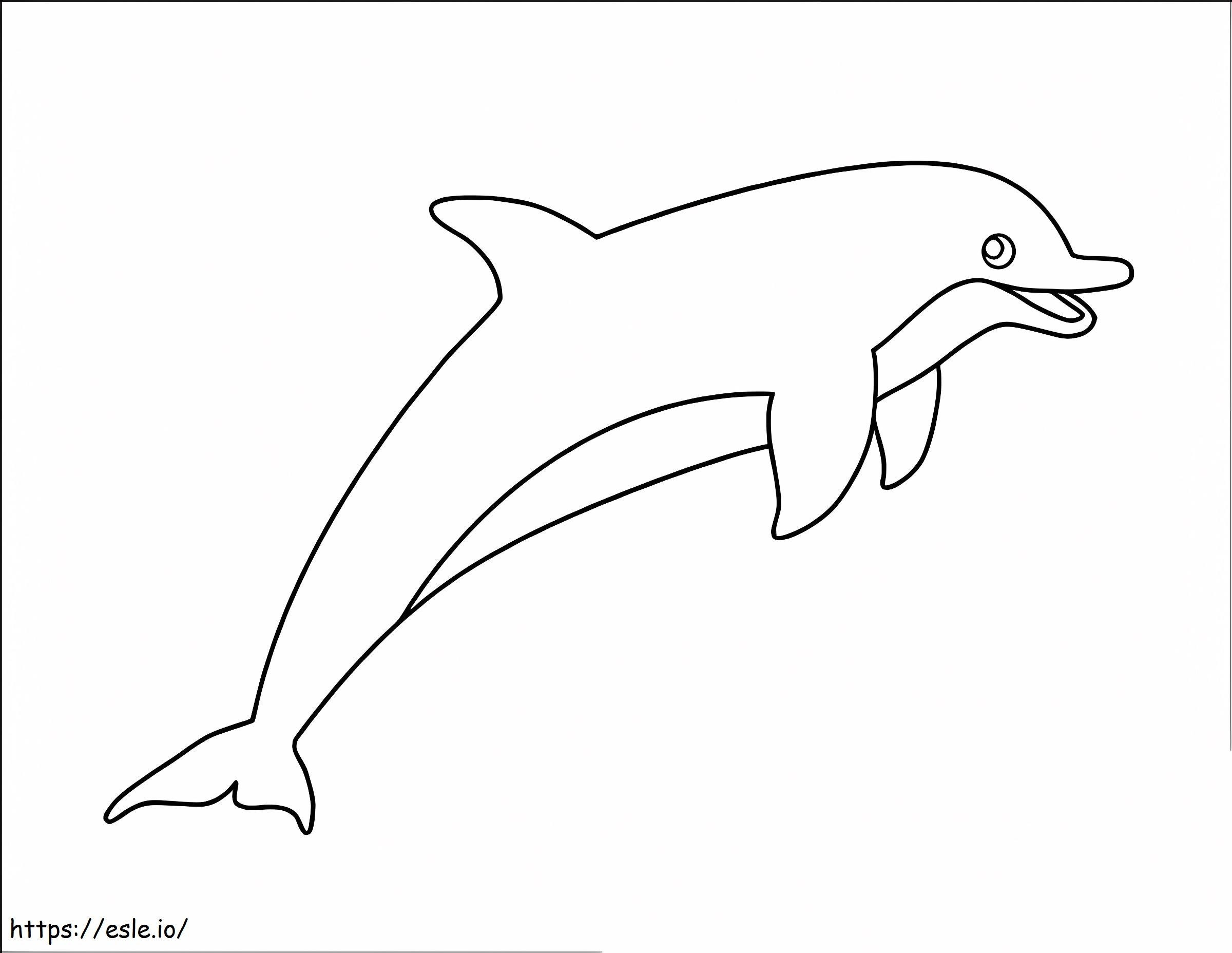Perus delfiini värityskuva