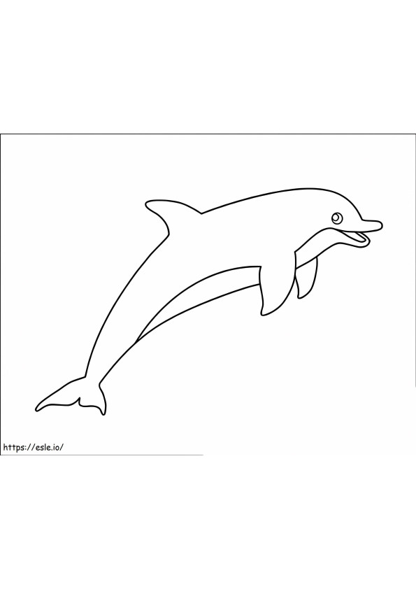 Perus delfiini värityskuva