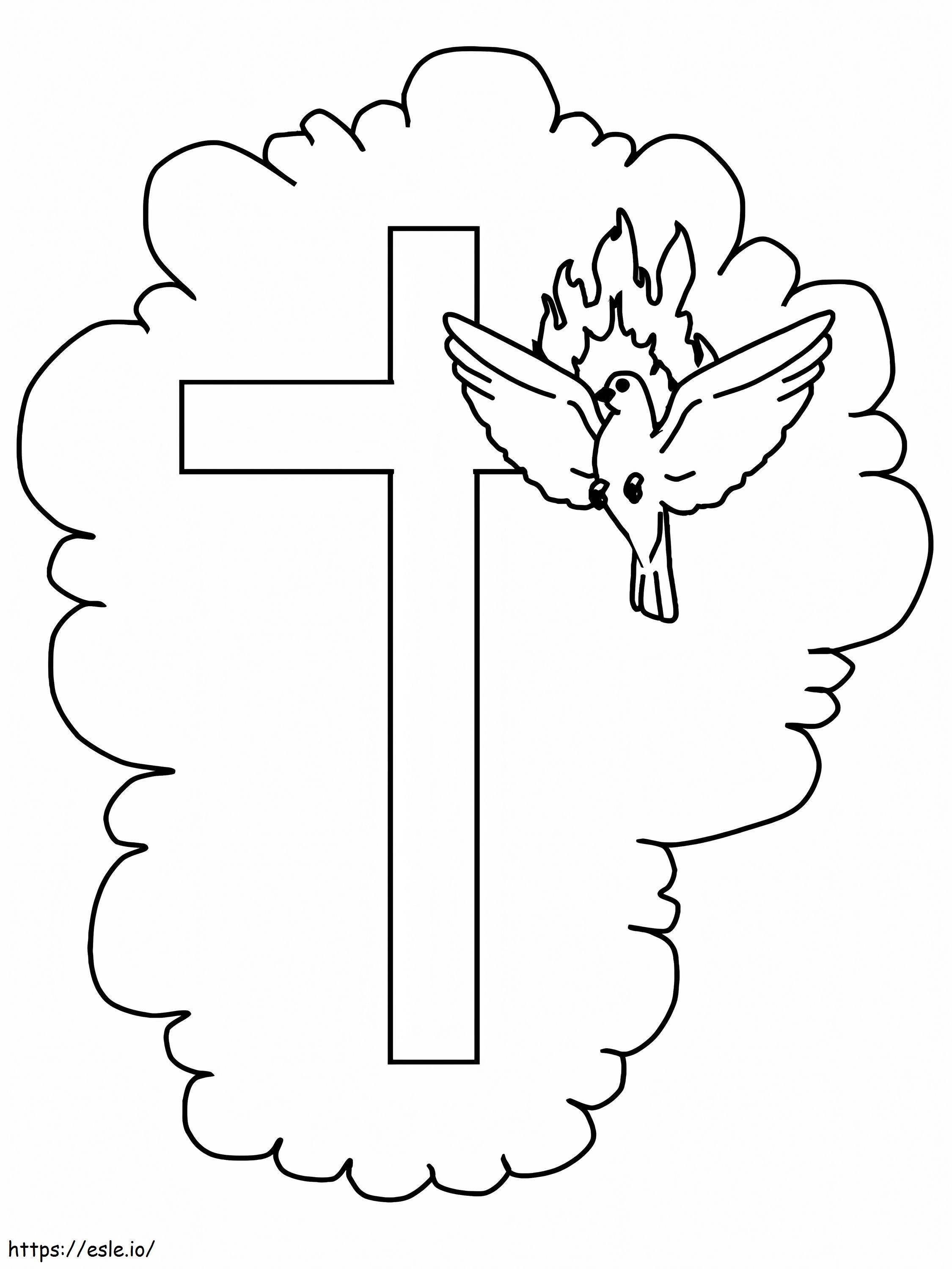 Coloriage Le Saint-Esprit 4 à imprimer dessin