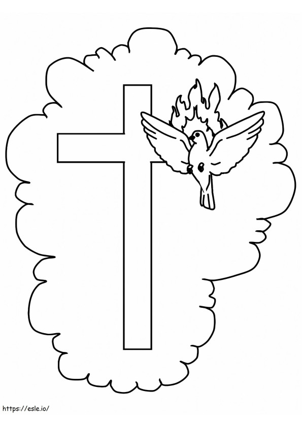 Coloriage Le Saint-Esprit 4 à imprimer dessin