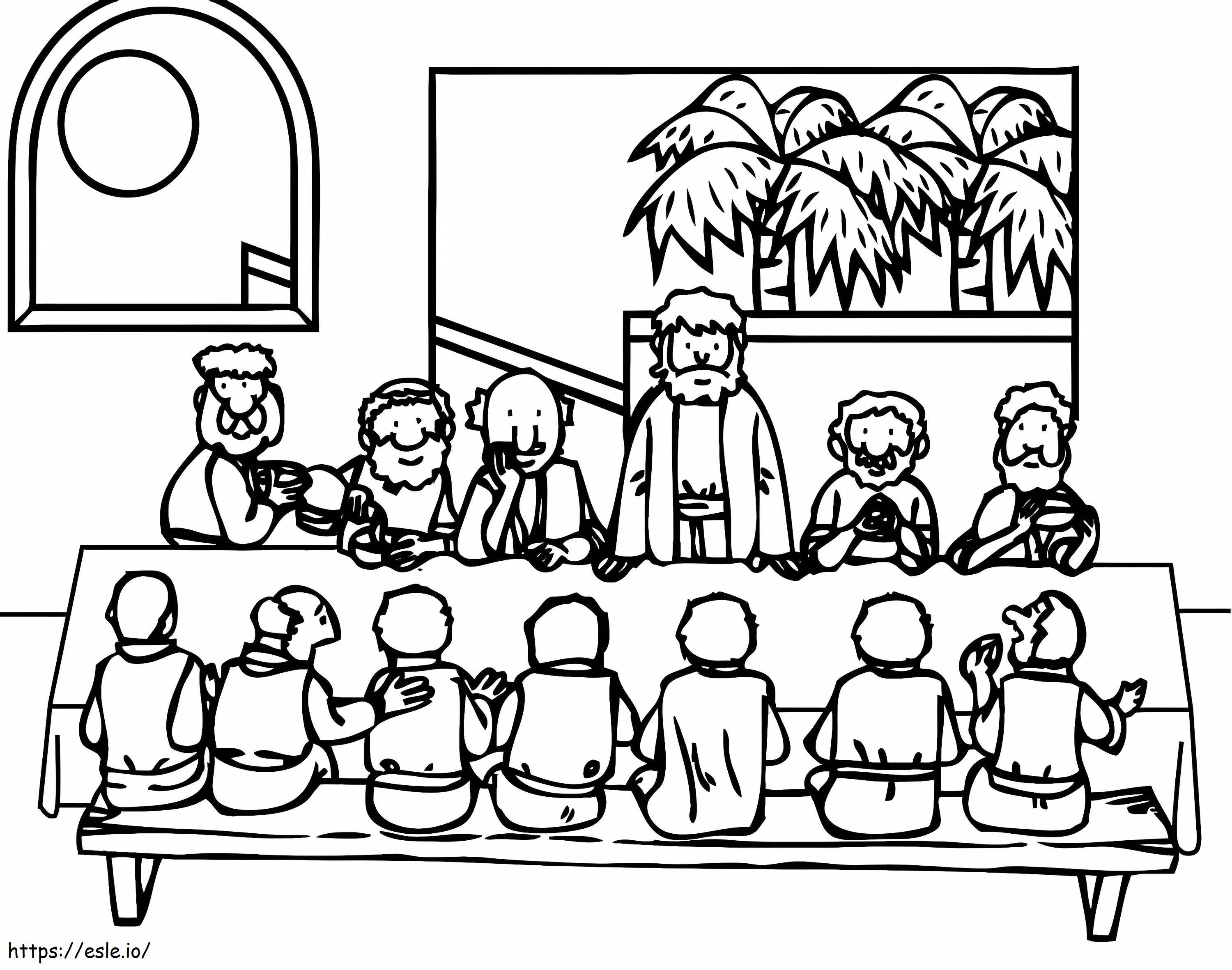 Last Supper 3 coloring page