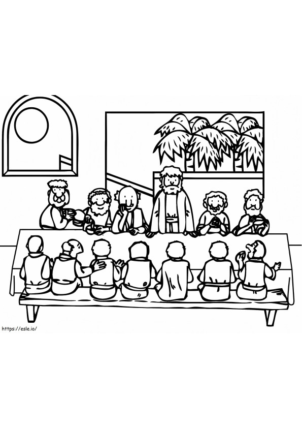 Last Supper 3 coloring page