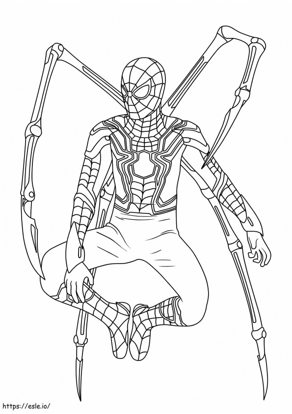 Iron Spider Man coloring page