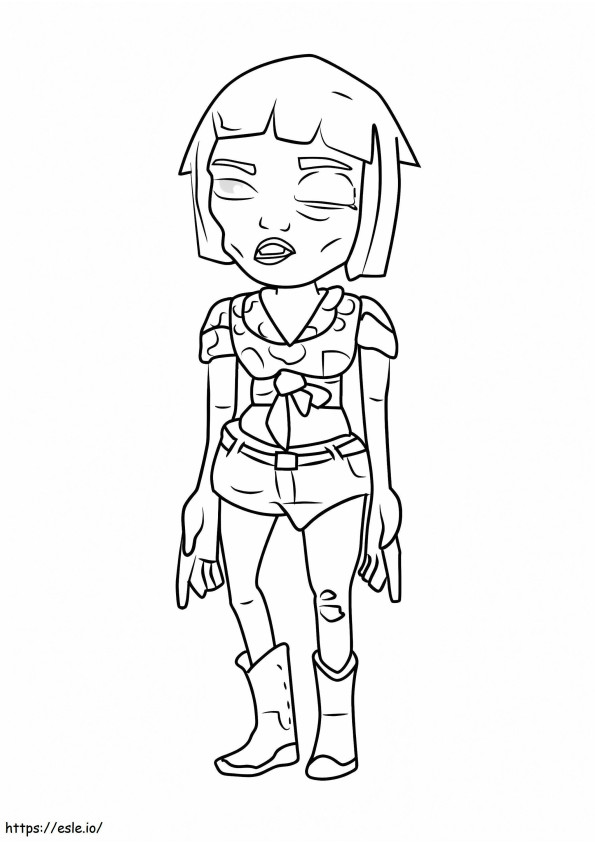 Zoe From Subway Surfers coloring page