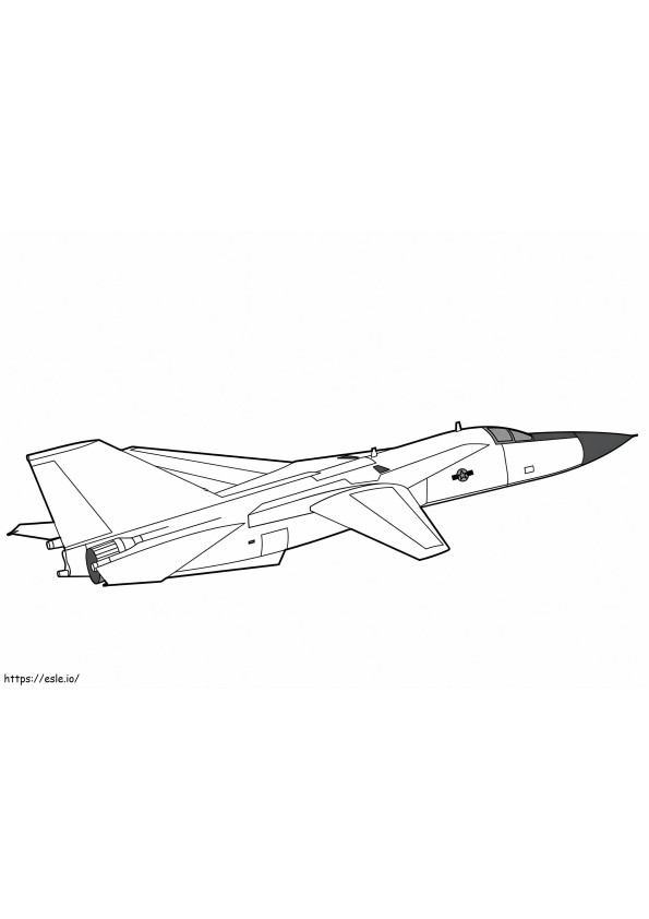 Coloriage Avion de chasse F 111 Aardvark à imprimer dessin