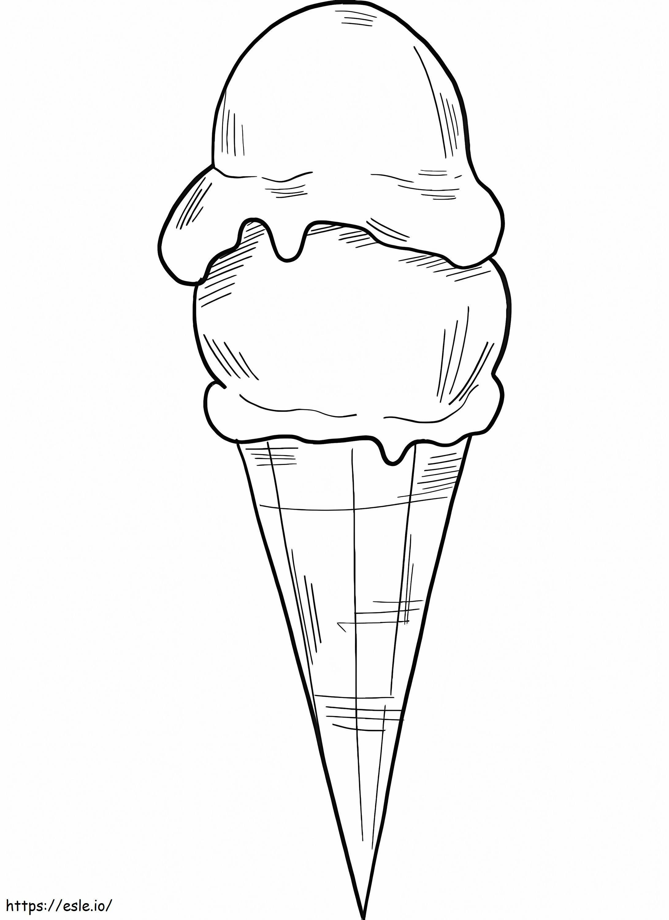 Ice Cream Cone 2 coloring page
