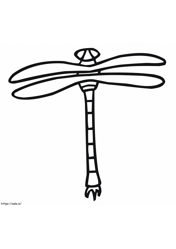 Free Simple Dragonfly coloring page
