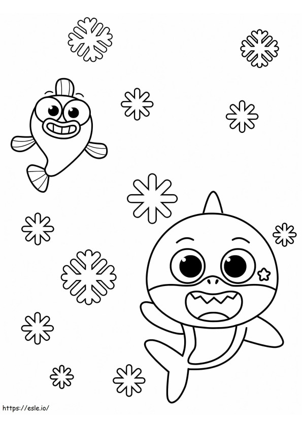 Baby Shark Christmas coloring page