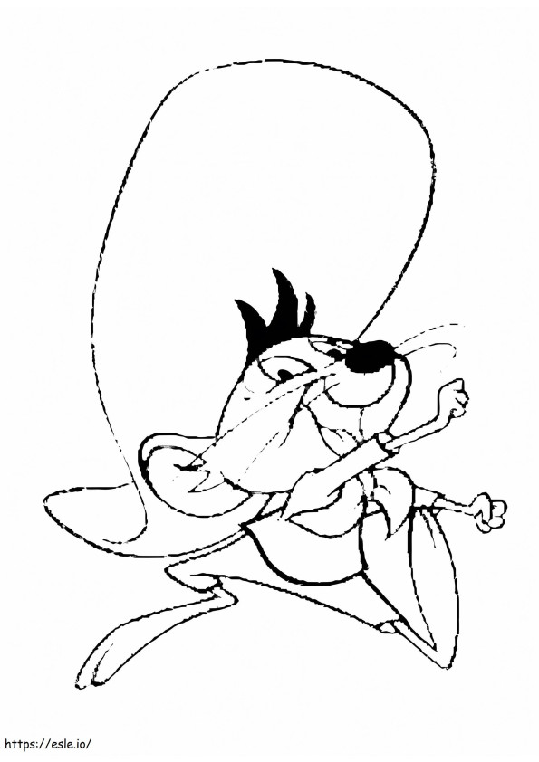 Speedy Gonzales Running coloring page