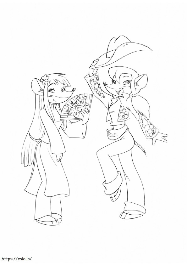 Thea Sisters From Geronimo Stilton coloring page