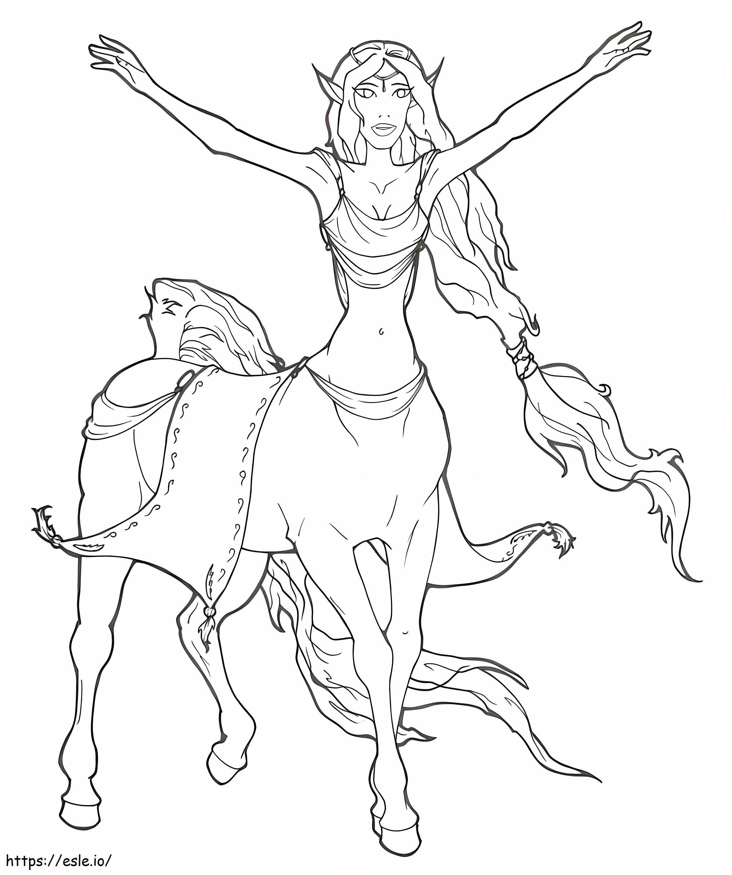 Lady Centaur coloring page