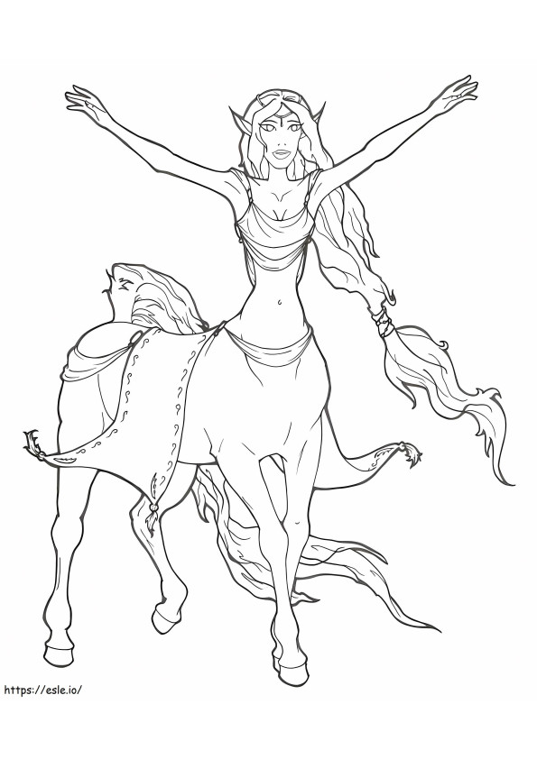 Coloriage Dame Centaure à imprimer dessin
