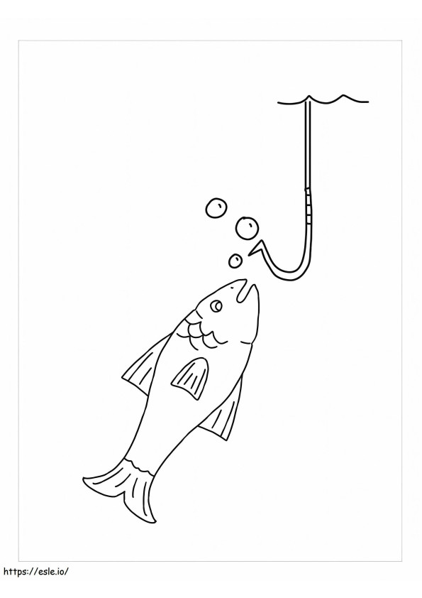Hooked Fish coloring page
