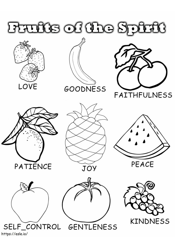 Fruit Of The Spirit 3 coloring page
