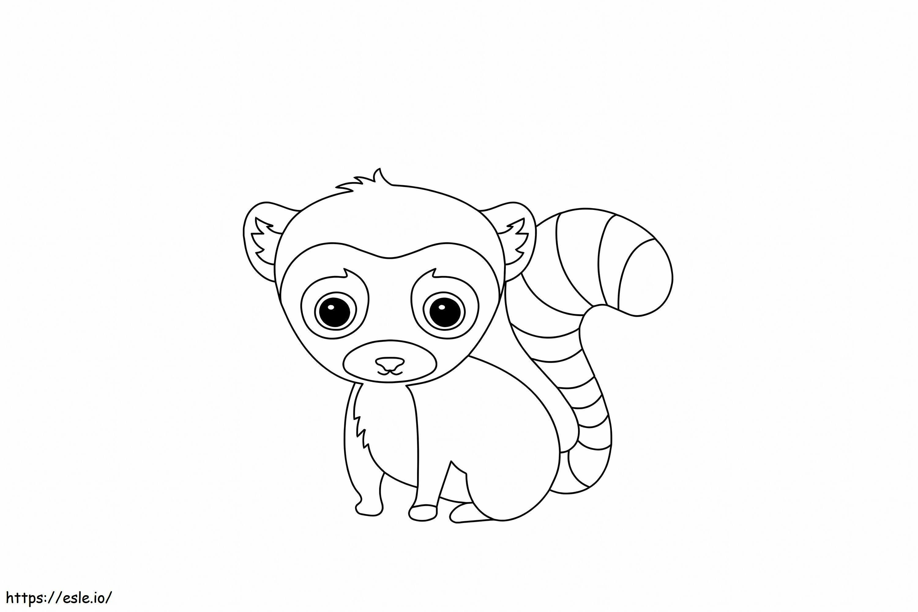 Piccolo lemure da colorare