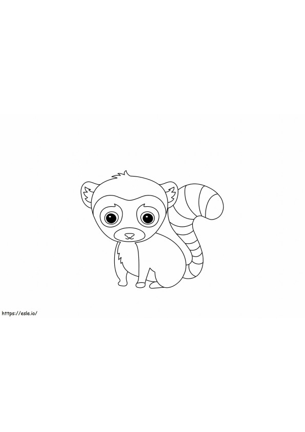 Mały Lemur kolorowanka