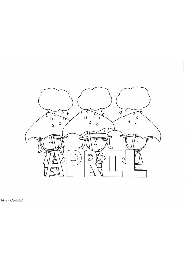 April Coloring Page 12 coloring page