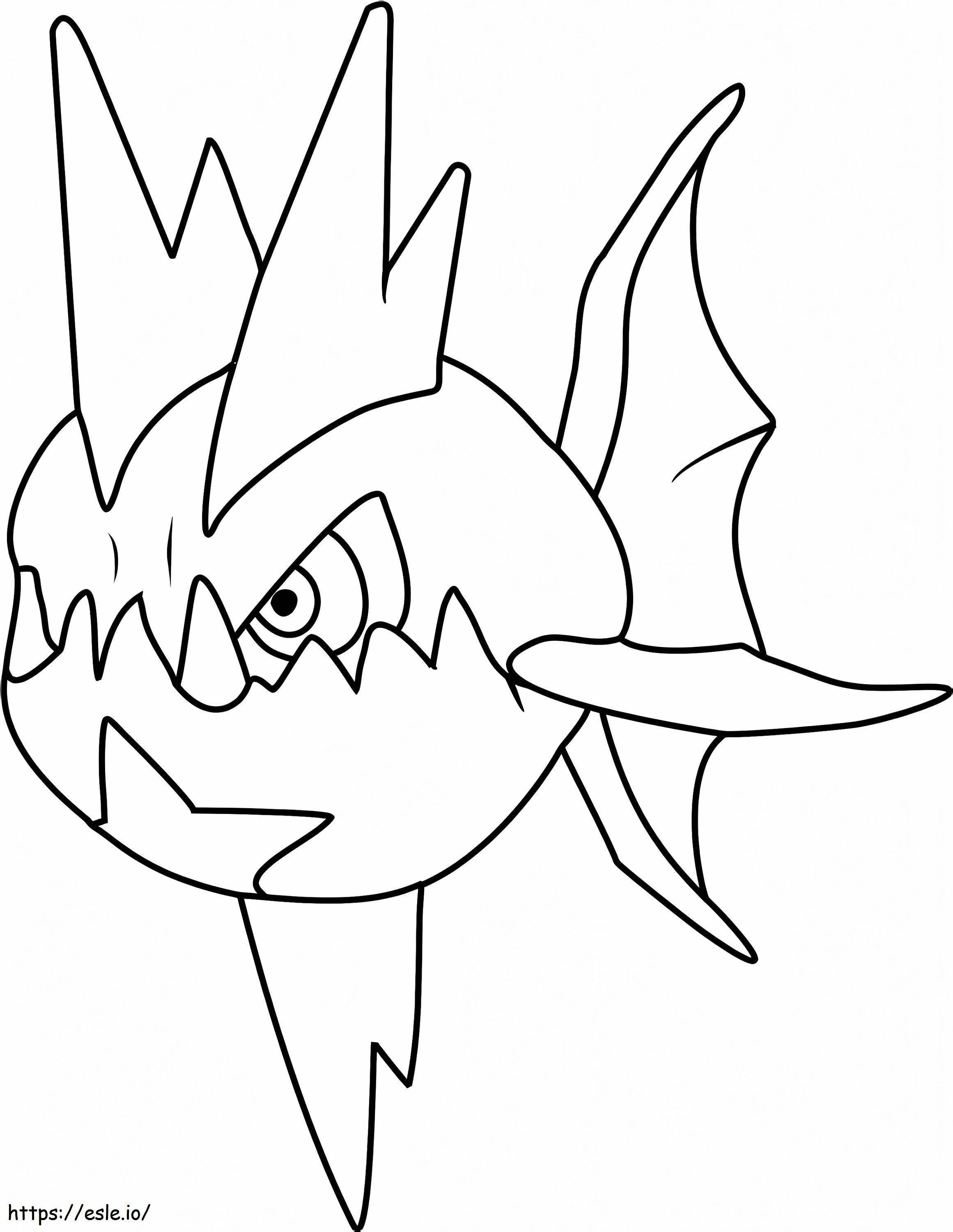 Coloriage Pokémon Carvanha Gen 3 à imprimer dessin