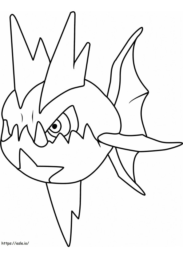 Coloriage Pokémon Carvanha Gen 3 à imprimer dessin
