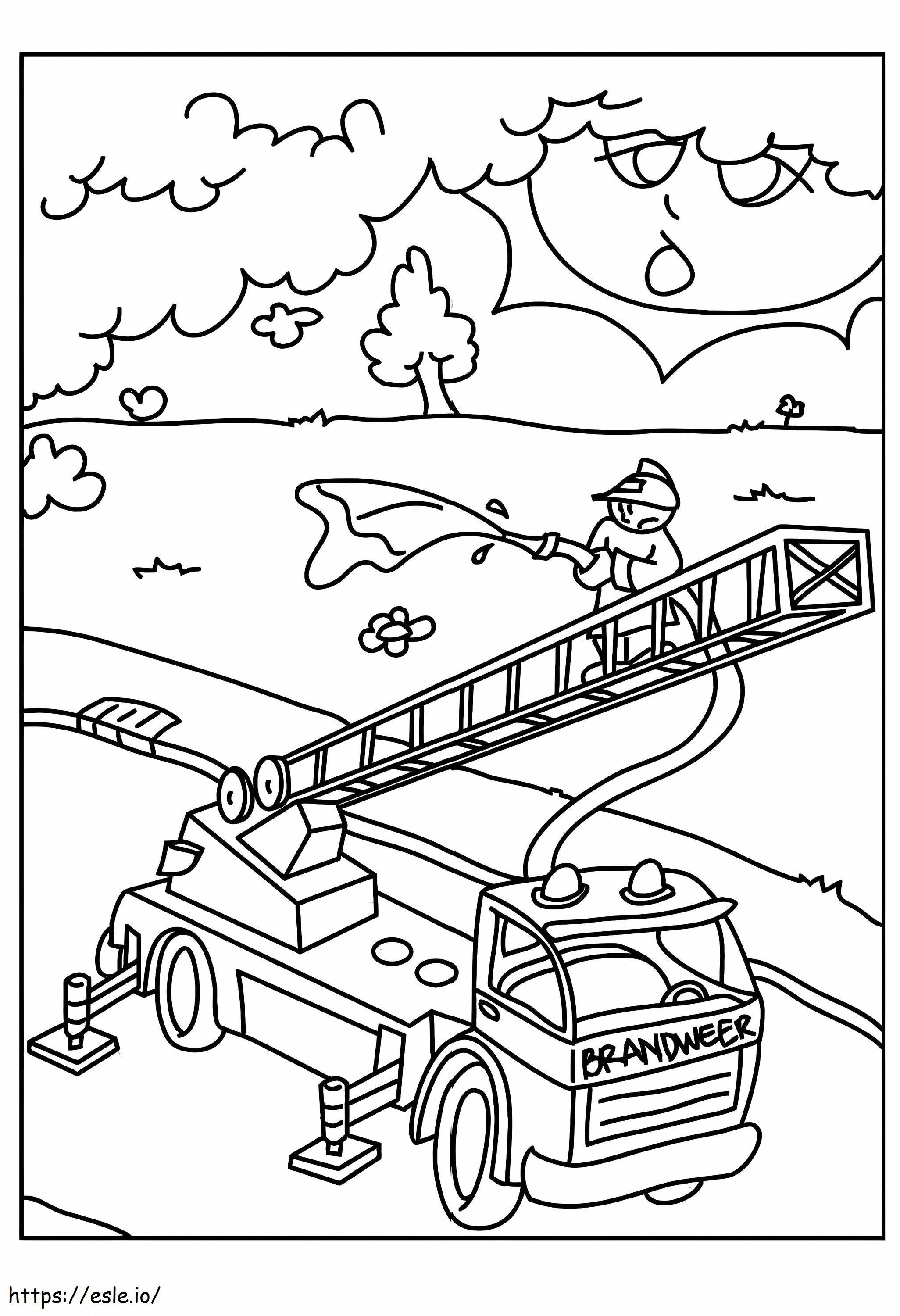 Playmobil Fire Truck 1 coloring page