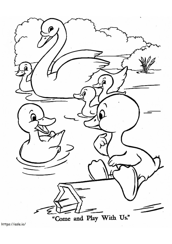 The Ugly Duckling Printable coloring page