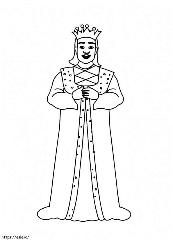 Simpele koning kleurplaat kleurplaat