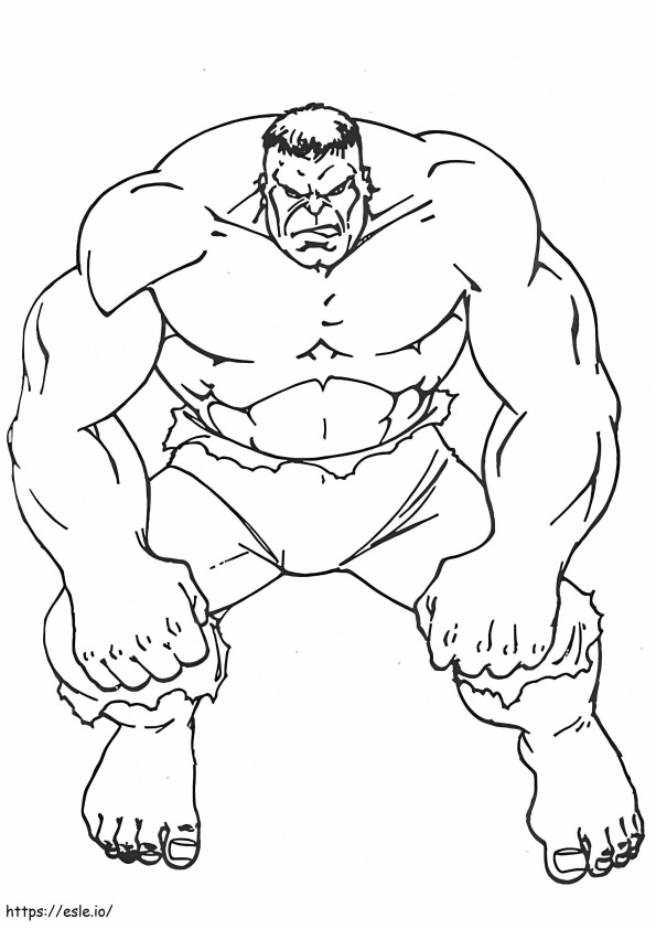 Hulk sencillo para colorear