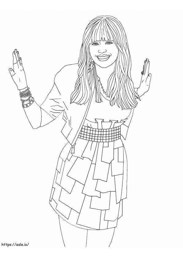 Coloriage Incroyable Hannah Montana à imprimer dessin