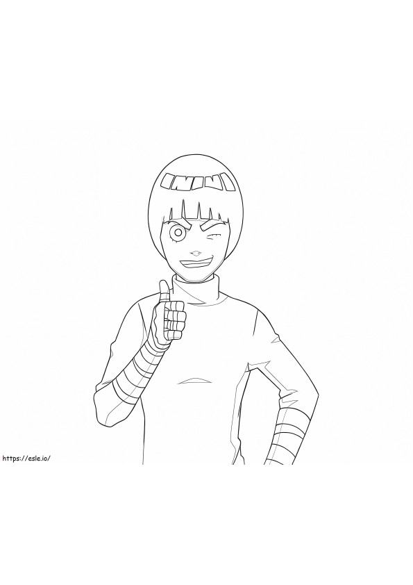 Face Rock Lee Fun coloring page