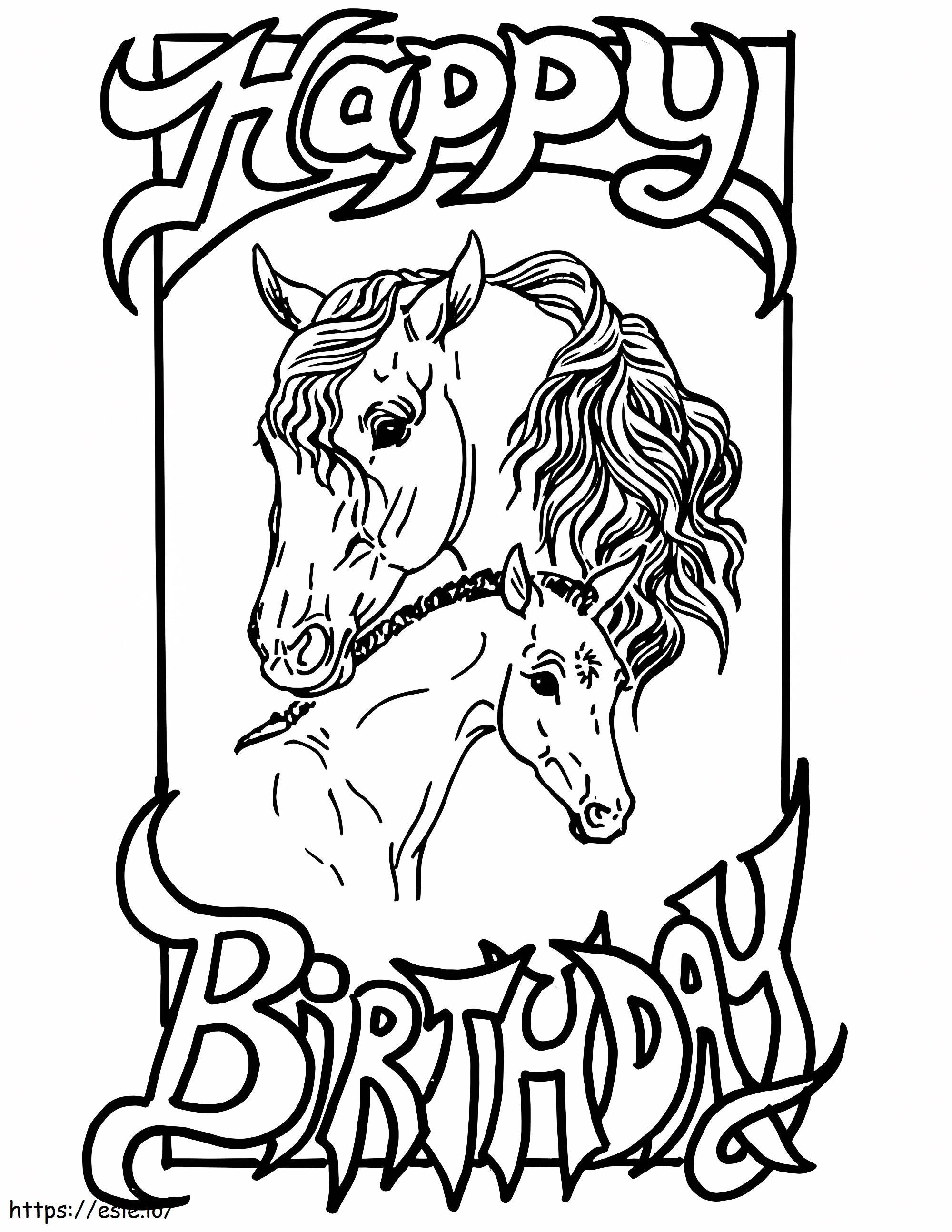 Alles Gute zum Geburtstag, Pferd ausmalbilder