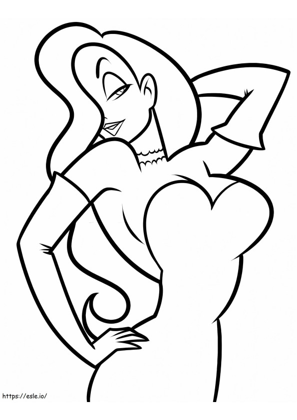 Free Printable Jessica Rabbit coloring page