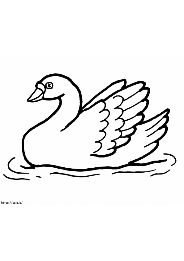 Cute Swan 1 coloring page