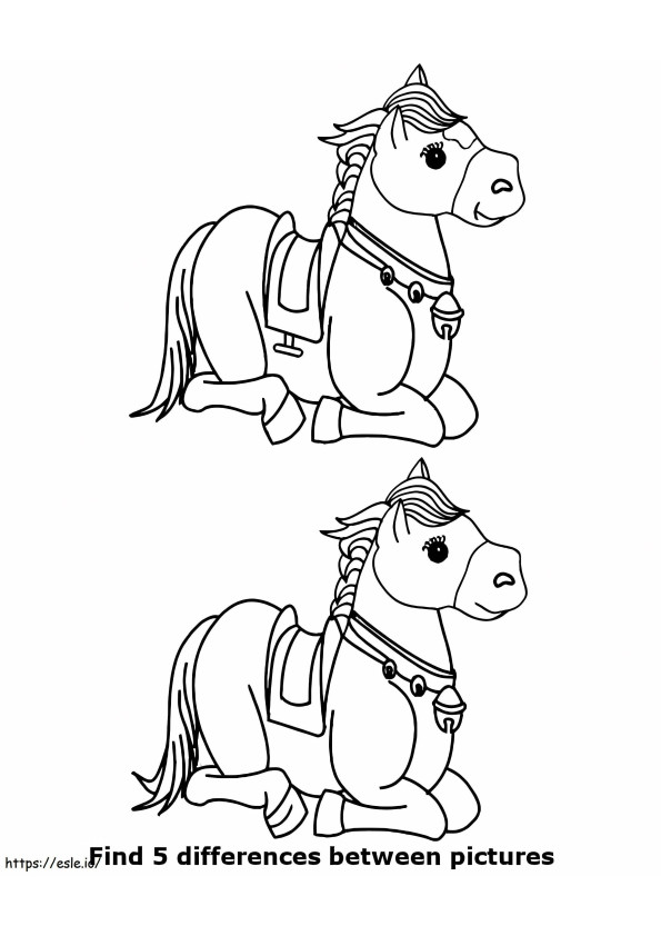 Free Printable Find Five Differences coloring page