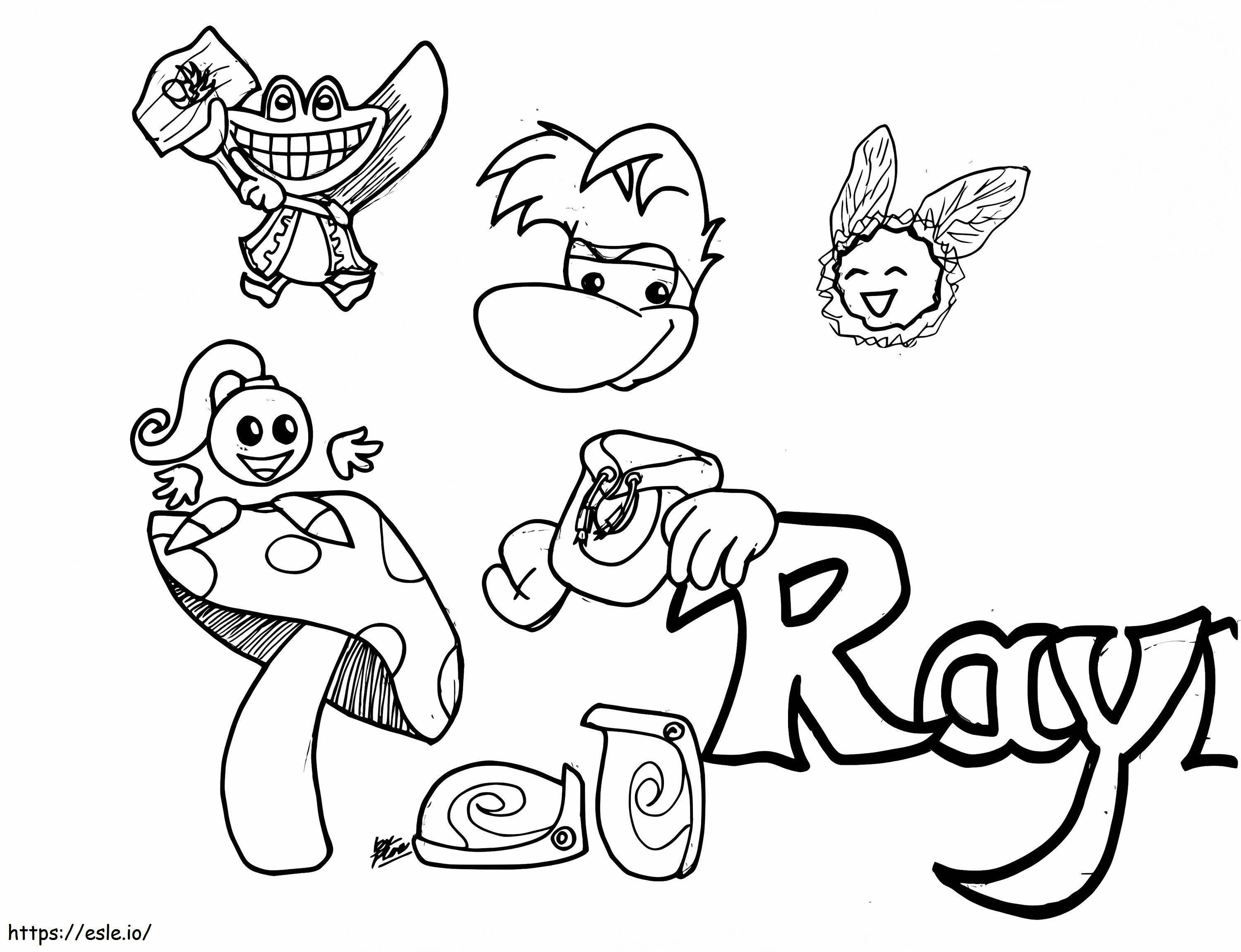 Coloriage Rayman imprimable à imprimer dessin