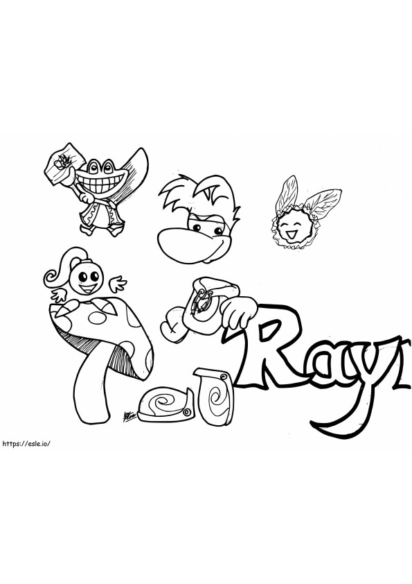 Rayman Imprimible para colorear