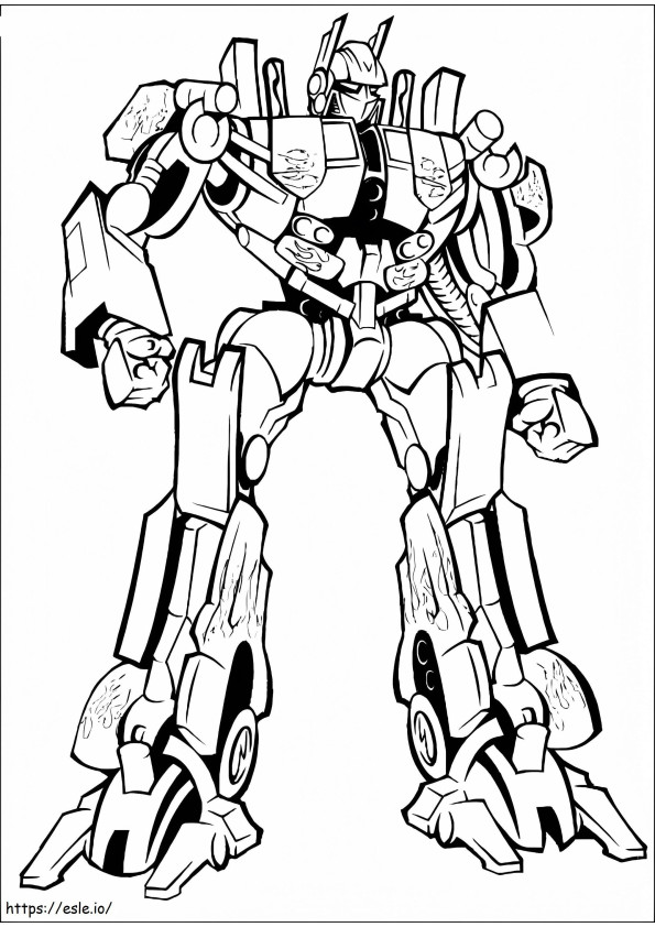 Cool Optimus Prime coloring page