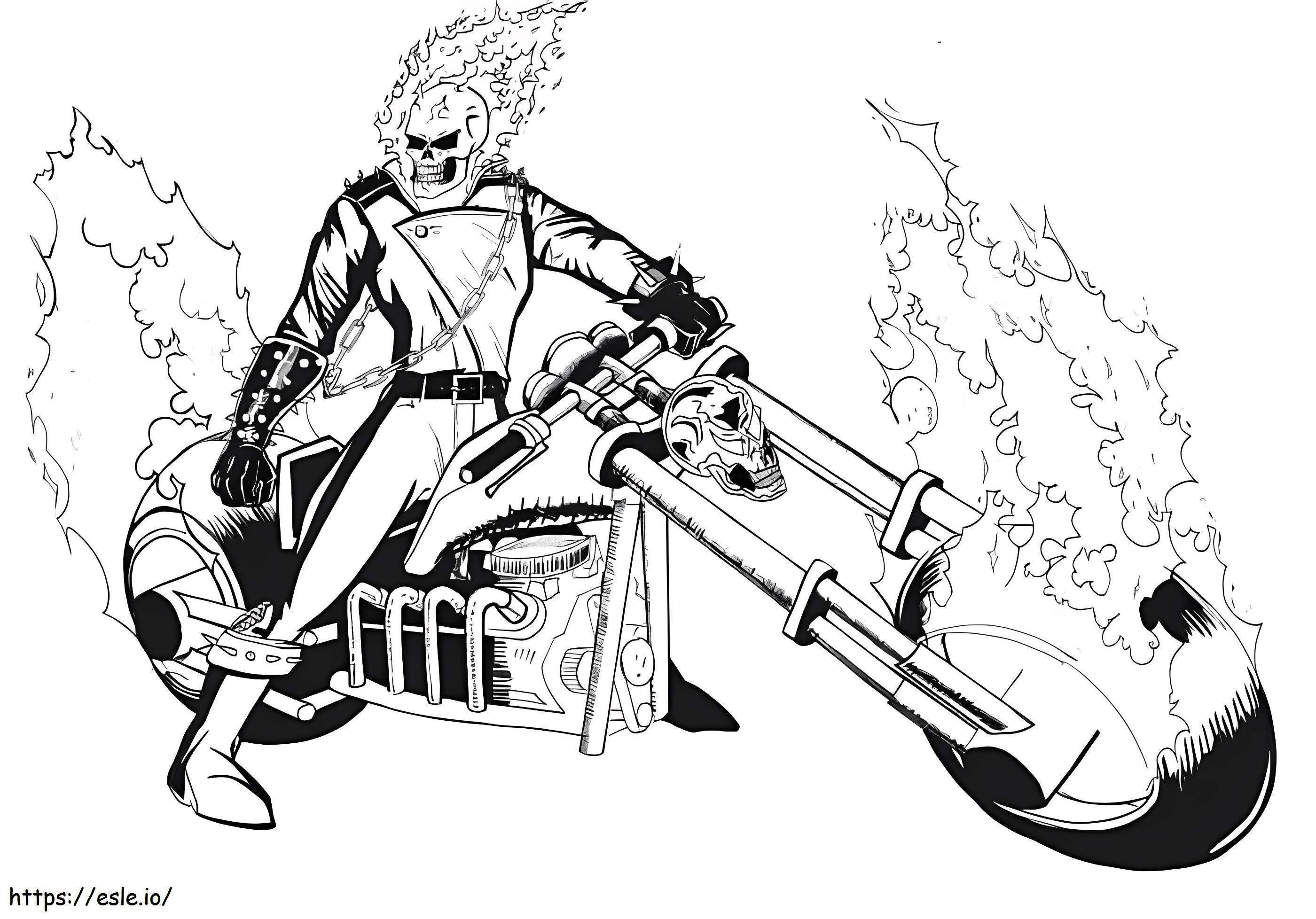 Adorable Ghost Rider coloring page