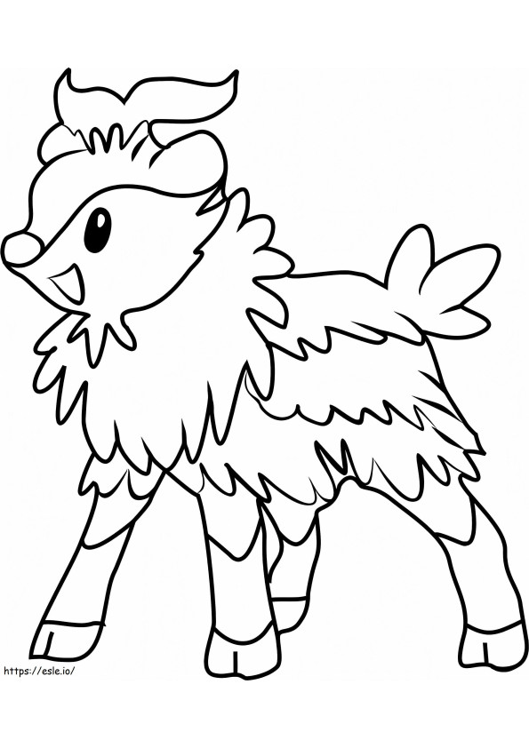 Coloriage Pokémon Skiddo Gen 6 à imprimer dessin