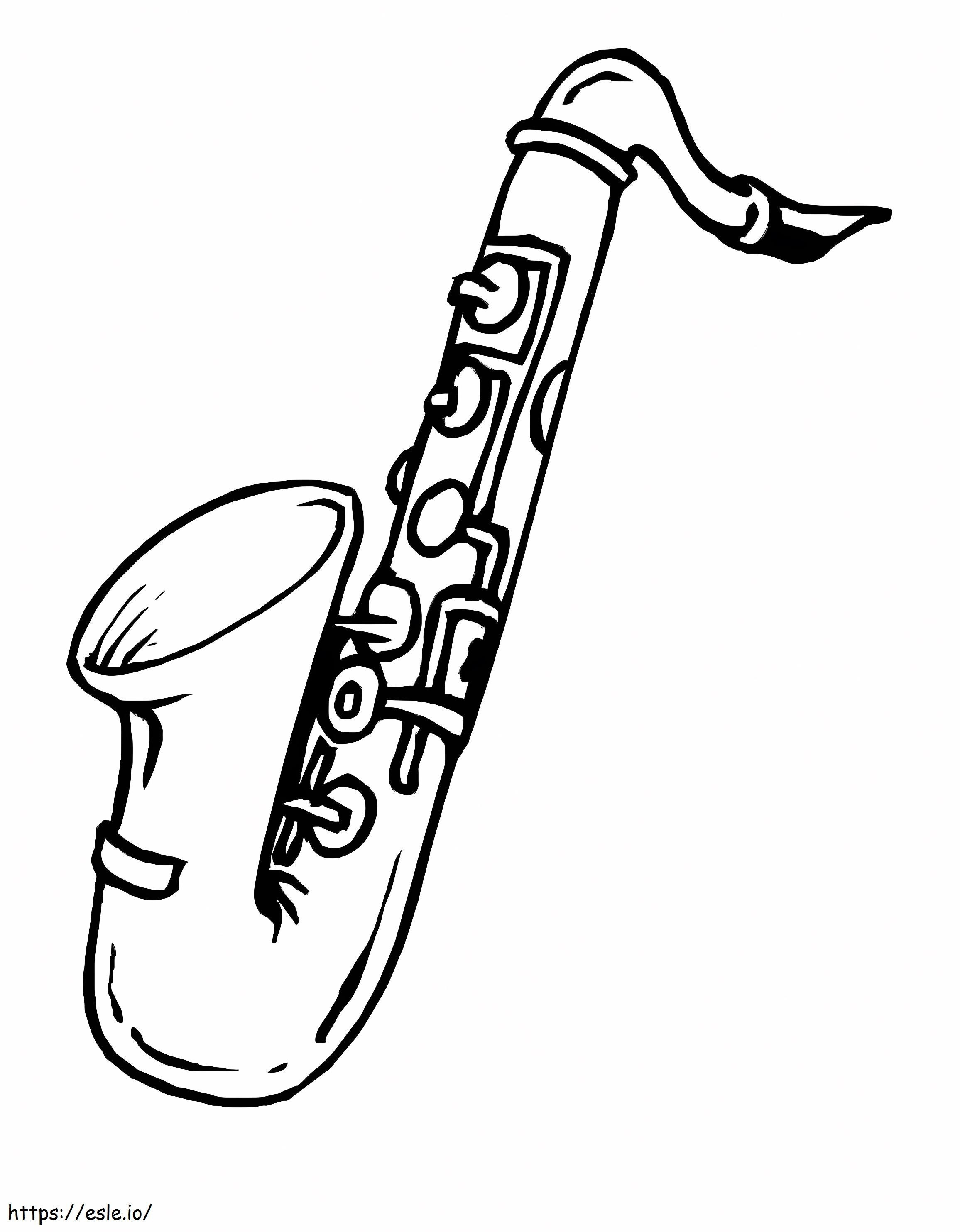 Saxofón básico para colorear
