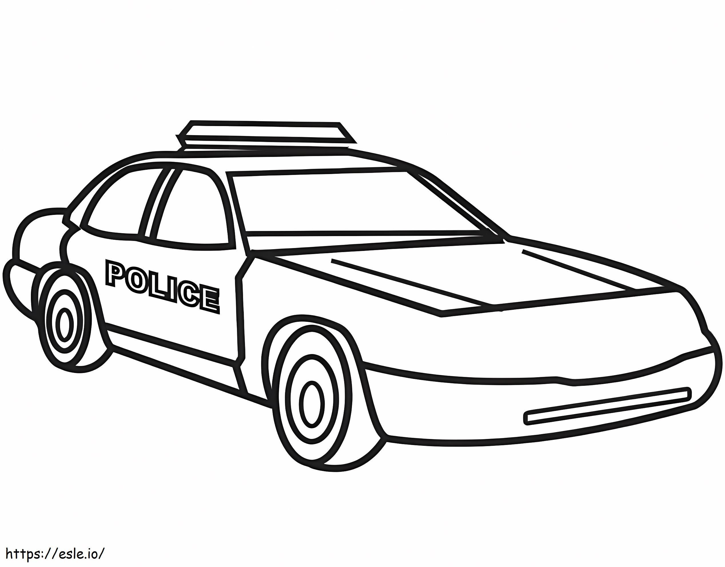 Coloriage Voiture de police pour enfant à imprimer dessin