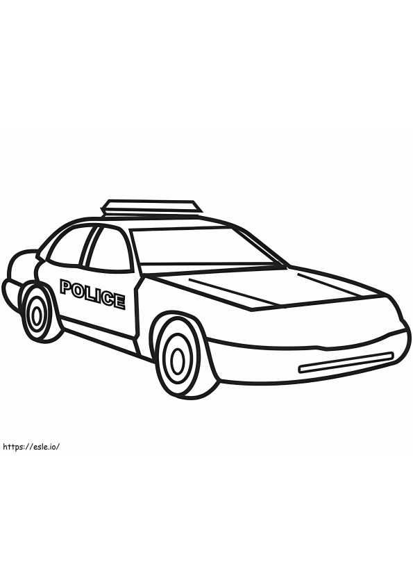 Auto della polizia per bambini da colorare