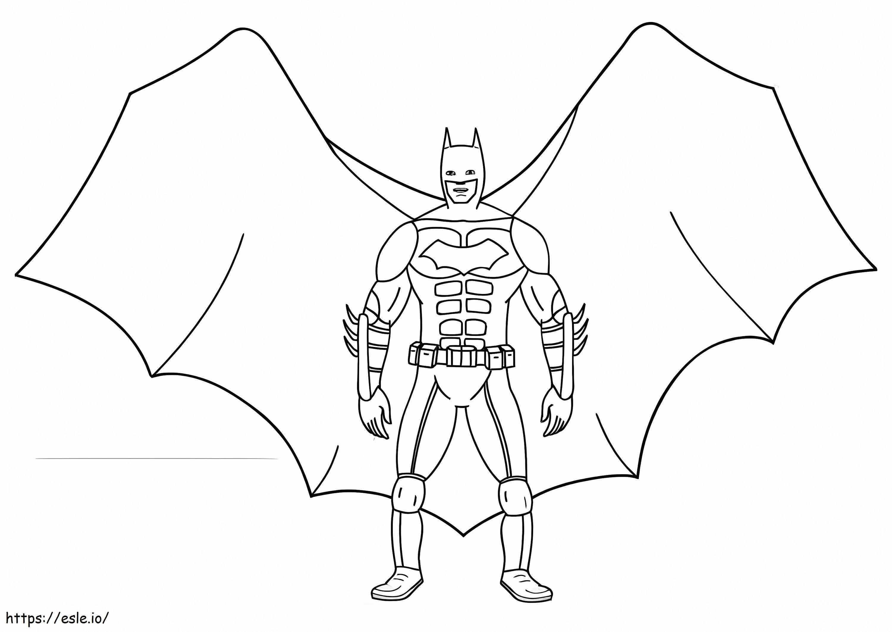 Batman com asas para colorir