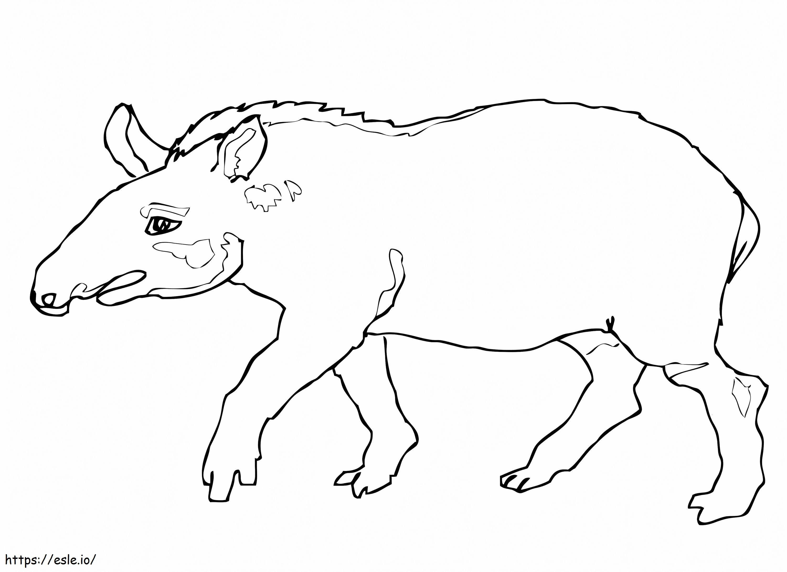 Brazilian Tapir coloring page